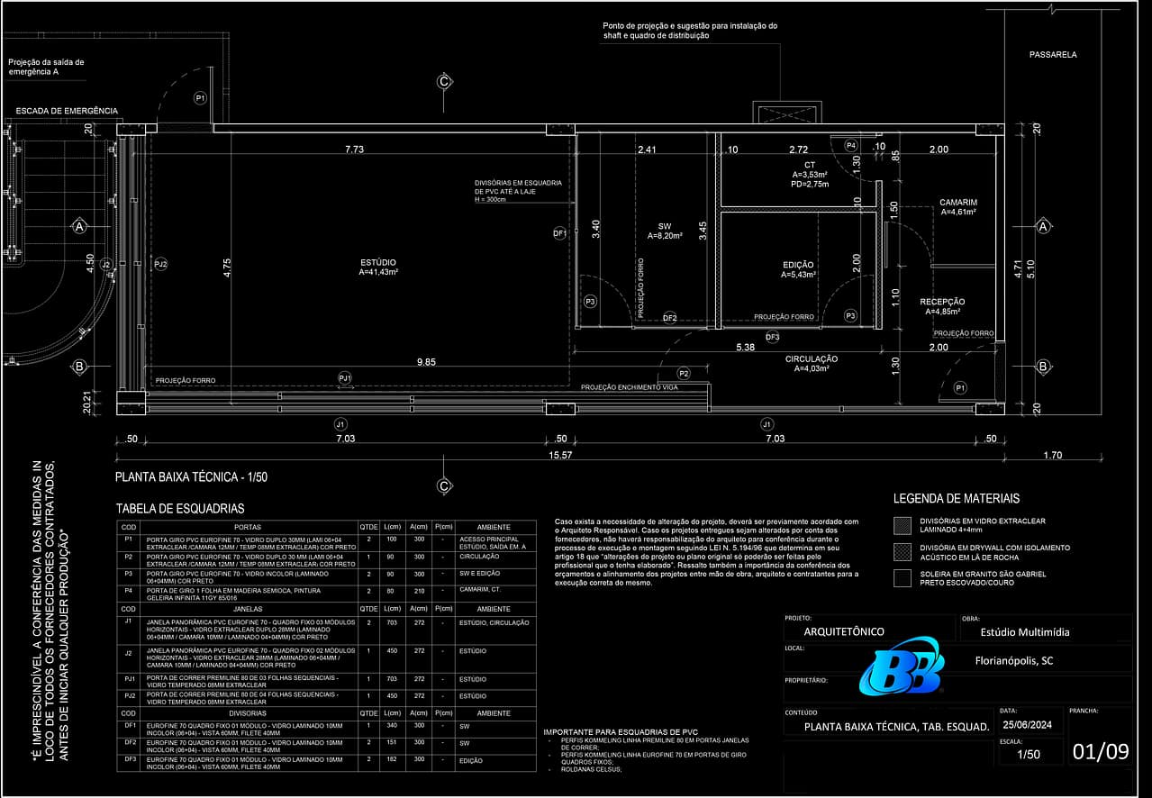 PLANTA BAIXA - ESTUDIO DE TV MULTIMÍDIA - Brisen™ Engenharia